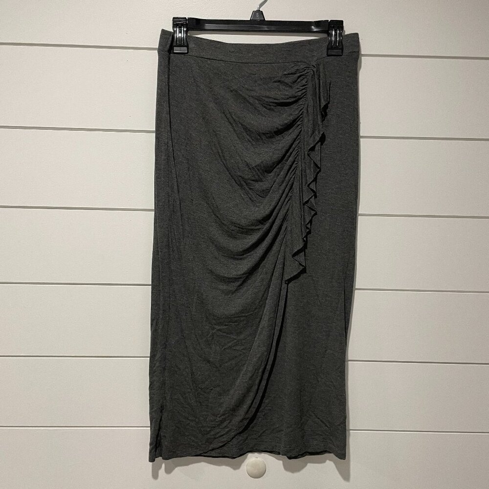 Bobeau dark heather gray midi skirt